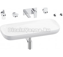 Комплект 8 в 1 Wellsee Croquis 201005736 глянцевый белый, хром, С ВНУТРЕННЕЙ ЧАСТЬЮ