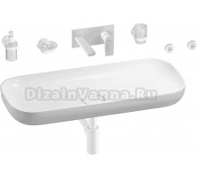 Комплект 8 в 1 Wellsee Croquis 201005740 глянцевый белый, матовый белый, С ВНУТРЕННЕЙ ЧАСТЬЮ