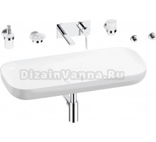 Комплект 8 в 1 Wellsee Croquis 201005741 глянцевый белый, хром, С ВНУТРЕННЕЙ ЧАСТЬЮ