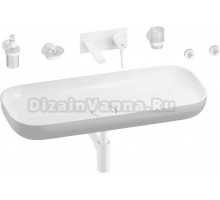 Комплект 8 в 1 Wellsee Croquis 201005745 глянцевый белый, матовый белый, С ВНУТРЕННЕЙ ЧАСТЬЮ