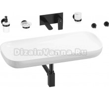 Комплект 8 в 1 Wellsee Croquis 201005757 глянцевый белый, матовый черный, С ВНУТРЕННЕЙ ЧАСТЬЮ