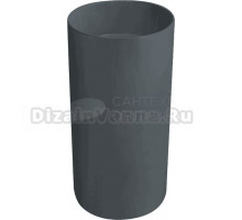 Раковина напольная SantiLine SL-4014MG 45 матовая серая, круглая, моноблок, фаянс