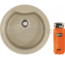 Комплект Мойка Omoikiri Yasugata 48R-СH, шампань + Измельчитель Nagare slim 900