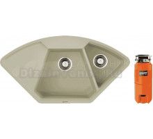 Комплект Мойка Omoikiri Yonaka 98-C, ваниль + Измельчитель Nagare slim 900