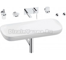 Комплект 8 в 1 Wellsee Croquis 201005781 глянцевый белый, хром, С ВНУТРЕННЕЙ ЧАСТЬЮ