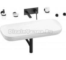 Комплект 8 в 1 Wellsee Croquis 201005782 глянцевый белый, матовый черный, С ВНУТРЕННЕЙ ЧАСТЬЮ