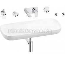 Комплект 8 в 1 Wellsee Croquis 201005796 глянцевый белый, хром, С ВНУТРЕННЕЙ ЧАСТЬЮ