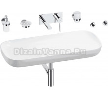 Комплект 8 в 1 Wellsee Croquis 201005801 глянцевый белый, хром, С ВНУТРЕННЕЙ ЧАСТЬЮ