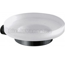 Мыльница Inda Mito A2010NNE+R46110 настенная, стеклянная, черная