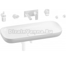 Комплект 8 в 1 Wellsee Croquis 201005820 глянцевый белый, матовый белый, С ВНУТРЕННЕЙ ЧАСТЬЮ