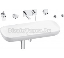 Комплект 8 в 1 Wellsee Croquis 201005821 глянцевый белый, хром, С ВНУТРЕННЕЙ ЧАСТЬЮ