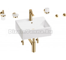 Комплект 9 в 1 Wellsee Graceful Pro 201006688 глянцевый белый, золото