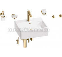 Комплект 9 в 1 Wellsee Graceful Pro 201006698 глянцевый белый, золото