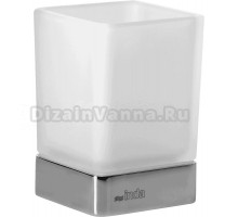 Стакан для зубных щеток Inda Lea A1810ZCR21 хром, стеклянный