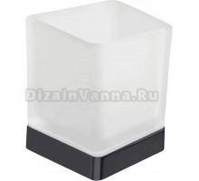 Стакан для зубных щеток Inda Lea A1810ZNE21 черный, стеклянный