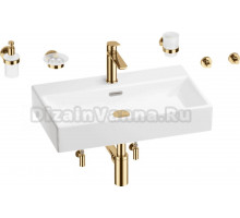 Комплект 9 в 1 Wellsee Graceful Pro 201006703 глянцевый белый, золото