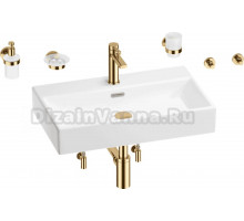 Комплект 9 в 1 Wellsee Graceful Pro 201006708 глянцевый белый, золото