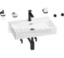 Комплект 9 в 1 Wellsee Graceful Pro 201006712 глянцевый белый, матовый черный