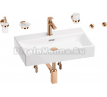 Комплект 9 в 1 Wellsee Graceful Pro 201006714 глянцевый белый, розовое золото