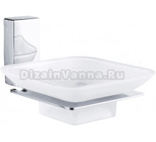 Мыльница D-lin D220330 настенная, стеклянная, хром