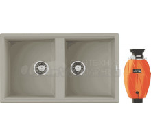 Комплект Мойка Omoikiri Tedori 86-2-EV, эверест + Измельчитель Nagare 1000