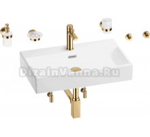 Комплект 9 в 1 Wellsee Graceful Pro 201006718 глянцевый белый, золото