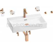 Комплект 9 в 1 Wellsee Graceful Pro 201006719 глянцевый белый, розовое золото