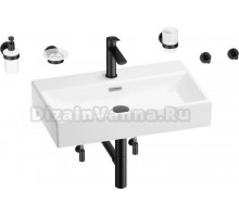 Комплект 9 в 1 Wellsee Graceful Pro 201006722 глянцевый белый, матовый черный