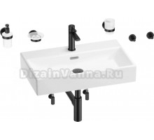 Комплект 9 в 1 Wellsee Graceful Pro 201006737 глянцевый белый, матовый черный