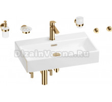 Комплект 9 в 1 Wellsee Graceful Pro 201006743 глянцевый белый, золото