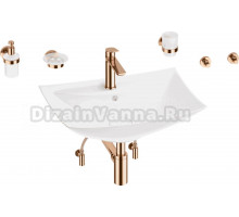 Комплект 9 в 1 Wellsee Cerulean 201006754 глянцевый белый, розовое золото