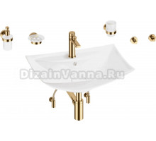 Комплект 9 в 1 Wellsee Cerulean 201006758 глянцевый белый, золото