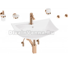 Комплект 9 в 1 Wellsee Cerulean 201006769 глянцевый белый, розовое золото