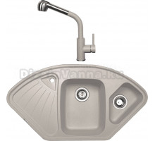 Комплект Мойка Zigmund & Shtain Eckig 1000.2, осенняя трава + Смеситель ZS 1200L, осенняя трава