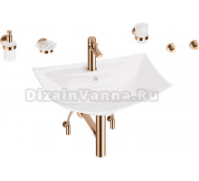 Комплект 9 в 1 Wellsee Cerulean 201006779 глянцевый белый, розовое золото