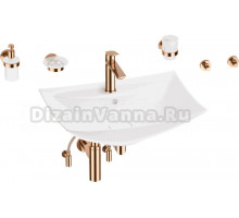 Комплект 9 в 1 Wellsee Cerulean 201006794 глянцевый белый, розовое золото