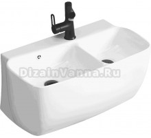 Раковина подвесная Ceruttispa Double Marco 9282 67 глянцевая белая, двойная