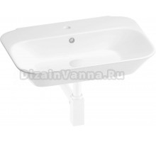 Накладная раковина Wellsee Eclatant 201001735 65 глянцевая белая, матовая белая, прямоугольная, фаянс, с 1 отверстием под смеситель