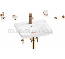 Комплект 9 в 1 Wellsee FreeDom 201006809 глянцевый белый, розовое золото