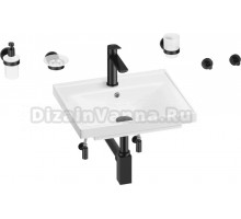 Комплект 9 в 1 Wellsee FreeDom 201006812 глянцевый белый, матовый черный