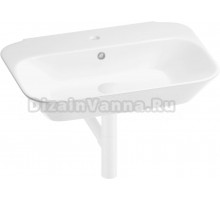 Накладная раковина Wellsee Eclatant 201001740 65 глянцевая белая, матовая белая, прямоугольная, фаянс, с 1 отверстием под смеситель