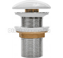 Донный клапан для раковины Milleau PD1 PD1GW/OO без перелива, глянцевый белый