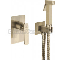 Гигиенический душ Rose R1605Q со смесителем, С ВНУТРЕННЕЙ ЧАСТЬЮ, бронза