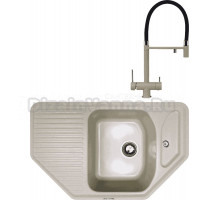 Комплект Мойка Zigmund & Shtain Eckig 800, осенняя трава + Смеситель ZS 2300, осенняя трава