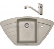 Комплект Мойка Zigmund & Shtain Eckig 900, осенняя трава + Смеситель ZS 0200, осенняя трава