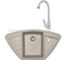 Комплект Мойка Zigmund & Shtain Eckig 900, осенняя трава + Смеситель ZS 0400, осенняя трава