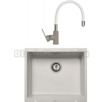 Комплект Мойка Zigmund & Shtain Integra 500, осенняя трава + Смеситель ZS 2400W, осенняя трава