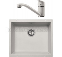 Комплект Мойка Zigmund & Shtain Integra 500, осенняя трава + Смеситель ZS 0200, осенняя трава