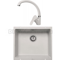 Комплект Мойка Zigmund & Shtain Integra 500, осенняя трава + Смеситель ZS 0300, осенняя трава