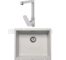 Комплект Мойка Zigmund & Shtain Integra 500, осенняя трава + Смеситель ZS 0800, осенняя трава